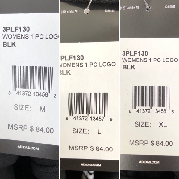 Adidas | Logo One Piece Swimsuit Three Stripes New - Picture 7 of 8